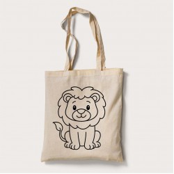 Bez Çanta Boyama Aslan Desen Set