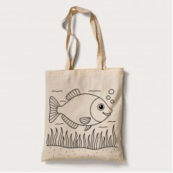 Bez Çanta Boyama Balık2 Desen Set