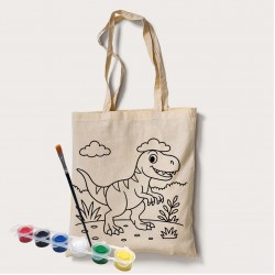 Bez Çanta Boyama Dinazor Desen Set