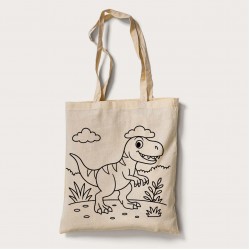 Bez Çanta Boyama Dinazor Desen Set