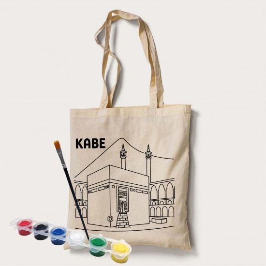 Bez Çanta Boyama Kabe Desen Set Bez Çanta Boyama Kabe Desen Set