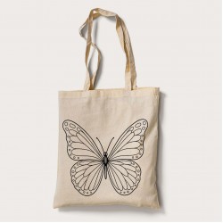 Bez Çanta Boyama Kelebek Desen Set