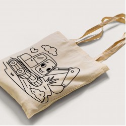 Bez Çanta Boyama Kepce Desen Sade