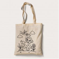 Bez Çanta Boyama Maymun Desen Set