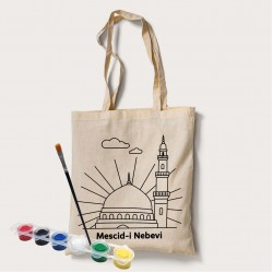 Bez Çanta Boyama Mescid-i Nebevi Desen Set