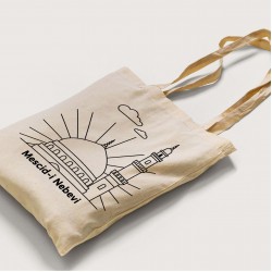 Bez Çanta Boyama Mescid-i Nebevi Desen Sade