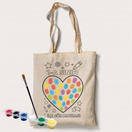 Bez Çanta Boyama Seti Okul İlk Gün Hatırası