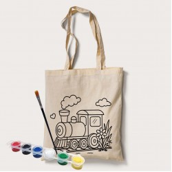 Bez Çanta Boyama Tren Desen Set