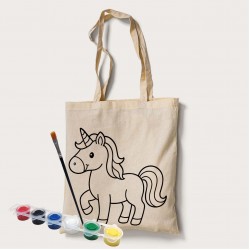 Bez Çanta Boyama Unicorn Desen Set