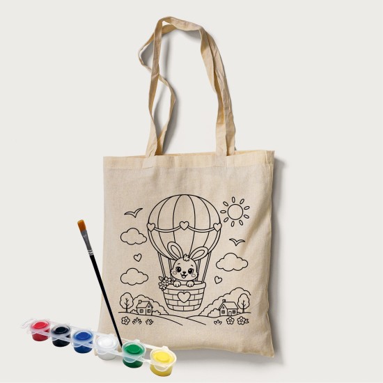 Bez Çanta Boyama Uçan Balon Set Bez Çanta Boyama Uçan Balon Set