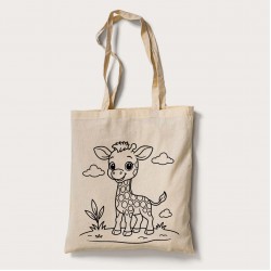 Bez Çanta Boyama Zürafa Desen Set