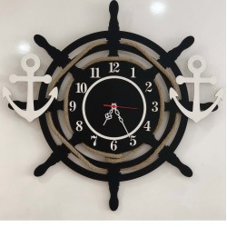 Gemi Dümen Ahşap Duvar Saati 
