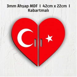 Kabartmalı Türk Bayrağı Gösteri Panosu – Model3