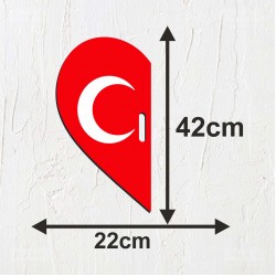 Kabartmalı Türk Bayrağı Gösteri Panosu – Model3