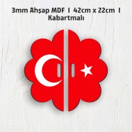 42cm Kabartmalı Türk Bayrağı Gösteri Panosu –Model2