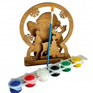 Kar Küresi Yılbaşı Ahşap Boyama Seti 1