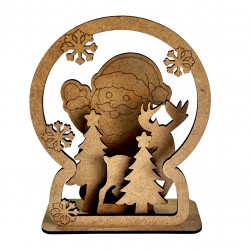 Kar Küresi Yılbaşı Ahşap Boyama Seti