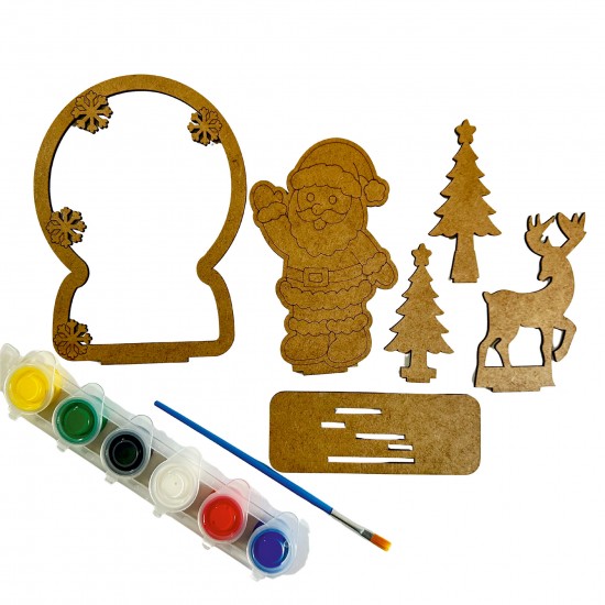 Kar Küresi Yılbaşı Ahşap Boyama Seti 1 Kar Küresi Yılbaşı Ahşap Boyama Seti 1