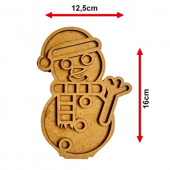 Kardan Adam Yılbaşı Ahşap Kum Boyama Seti