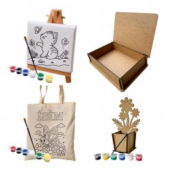 Kişiye Özel Ahşap Boyanabilir Set Kutusu MD1