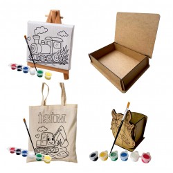 Kişiye Özel Ahşap Boyanabilir Set Kutusu MD6