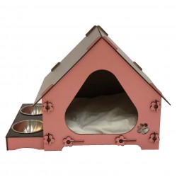 Kedi Evi Pembe Siyah & Mamalık Kedi Evi Pembe Siyah & Mamalık