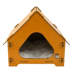 Ahşap Kedi Evi Turuncu