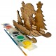 Kızak Çam Noel Yılbaşı Ahşap Boyama Seti 1