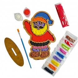 Noel Baba Yılbaşı Ahşap Kum Boyama Seti 