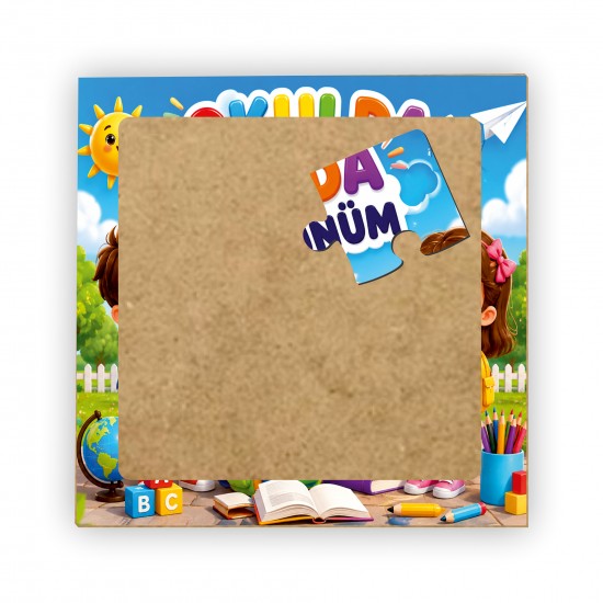 Okulda İlk Günüm Ahşap Puzzle 9 Parça