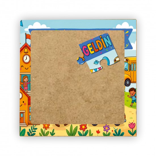 Okuluna Hoşgeldin Ahşap Puzzle 9 Parça 2