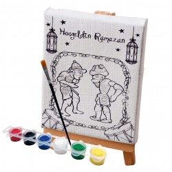 Tuval Boyama Seti  Ramazan Özel Hacivat Karagöz