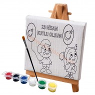 Tuval Boyama Seti 23 Nisan Özel Balon Bayrak  Figür Model10