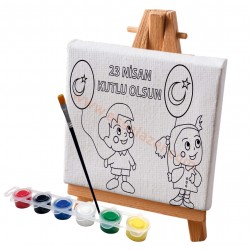Tuval Boyama Seti 23 Nisan Özel Balon Bayrak  Figür Model10