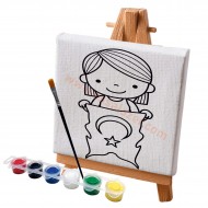 Tuval Boyama Seti 23 Nisan Özel Bayrak Figür 1