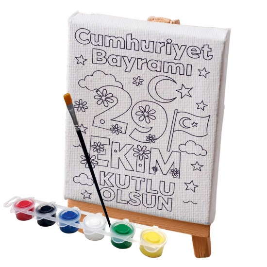 Tuval Boyama Seti 29 Ekim Çiçek Desen Tuval Boyama Seti 29 Ekim Çiçek Desen
