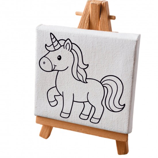 Tuval Boyama Unicorn Boyasız Fırçasız