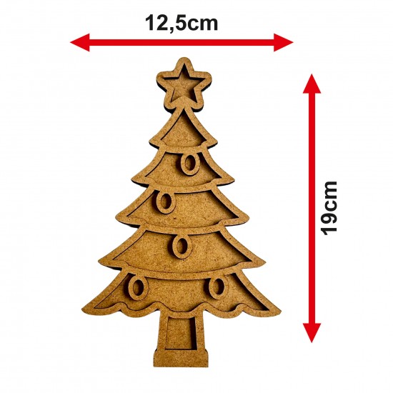 Çam Ağacı Yılbaşı Ahşap Kum Boyama Seti