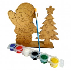 Çam Noel Yılbaşı Ahşap Boyama Seti 1