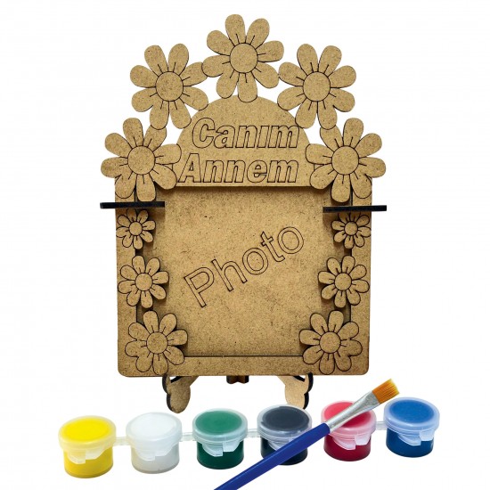 Ahşap Boyama Seti Anneler Günü Çerçeve Model3