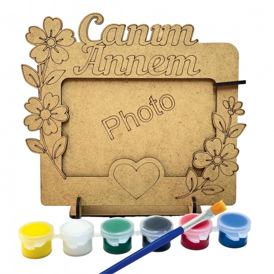 Ahşap Boyama Seti Anneler Günü Çerçeve Model2