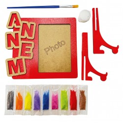 Anneler Günü Okul Etkinliği Kum Boyama Fotoğraf Çerçevesi Seti