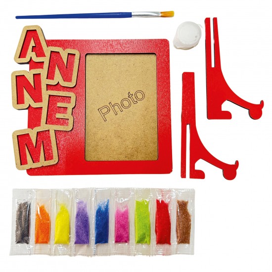 Anneler Günü Okul Etkinliği Kum Boyama Fotoğraf Çerçevesi Seti