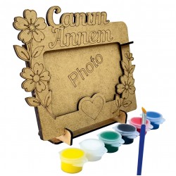 Ahşap Boyama Seti Anneler Günü Çerçeve Model2