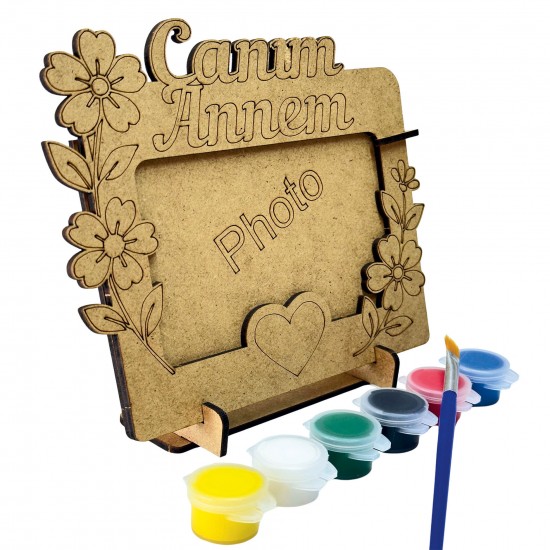 Ahşap Boyama Seti Anneler Günü Çerçeve Model2