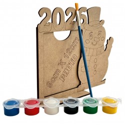 Çerçeve 2 Yılbaşı Ahşap Boyama Seti