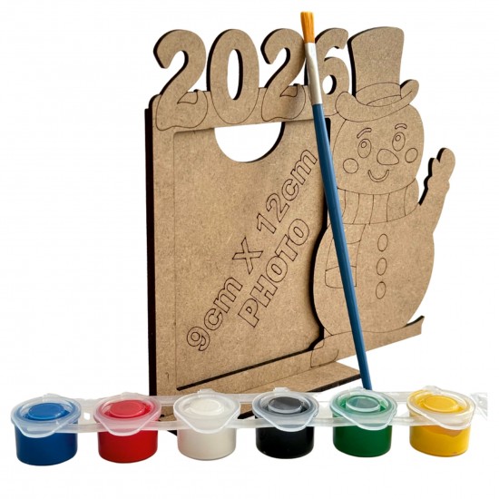 Çerçeve 2 Yılbaşı Ahşap Boyama Seti