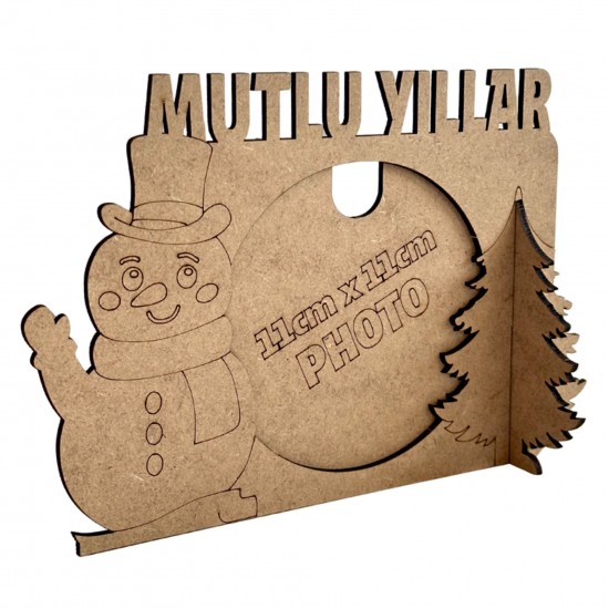 Çerçeve 3 Yılbaşı Ahşap Boyama Seti