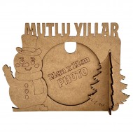 Çerçeve 3 Yılbaşı Ahşap Boyama