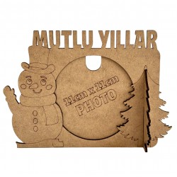 Çerçeve 3 Yılbaşı Ahşap Boyama